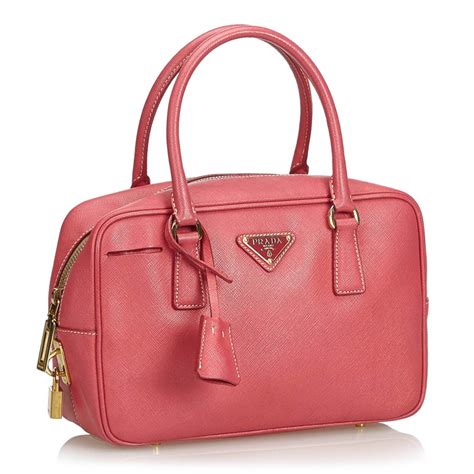 prada bauletto handbag dark pink|Prada bauletto leather handbag.